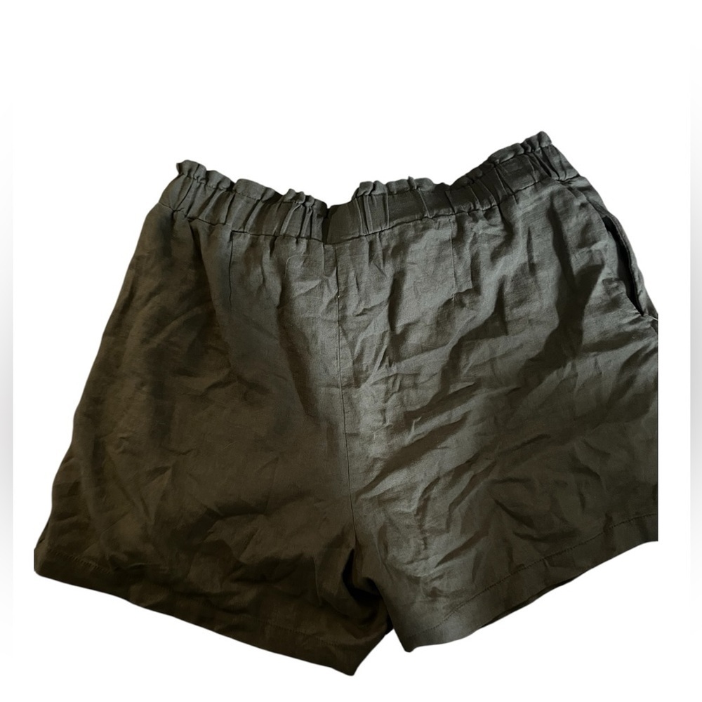Cato Green Tie Waist Shorts Relaxed Fit Lightweight - Picture 2 of 4